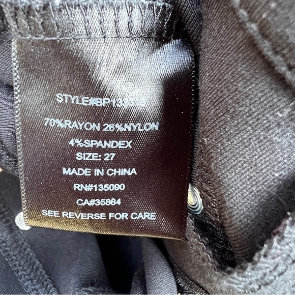 Black Swan Copper Studded Heavy Stretch Seam Detail Pants Size 27 - Picture 7 of 11